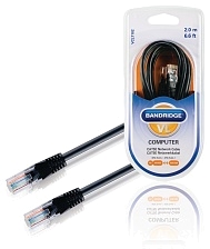 Патч-корд BANDRIDGE VCL7102 cat.5, сетевой кабель для интернета, 2м, цвет черный.