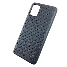 Чехол накладка для SAMSUNG Galaxy A51 (SM-A515), силикон, плетенный, цвет черный Чехол накладка для SAMSUNG Galaxy A51 (SM-A515), силикон, плетенный, цвет черный