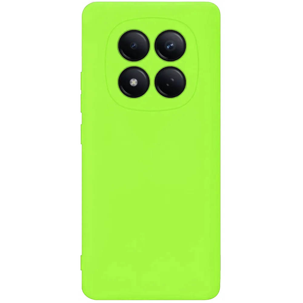 Чехол накладка NANO для XIAOMI Redmi Note 15 Pro, защита камеры, силикон, бархат, цвет салатовый