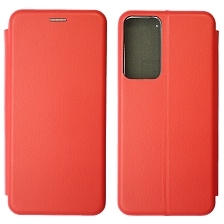 Чехол книжка STYLISH для TECNO POP 6 Pro, экокожа, визитница, цвет красный