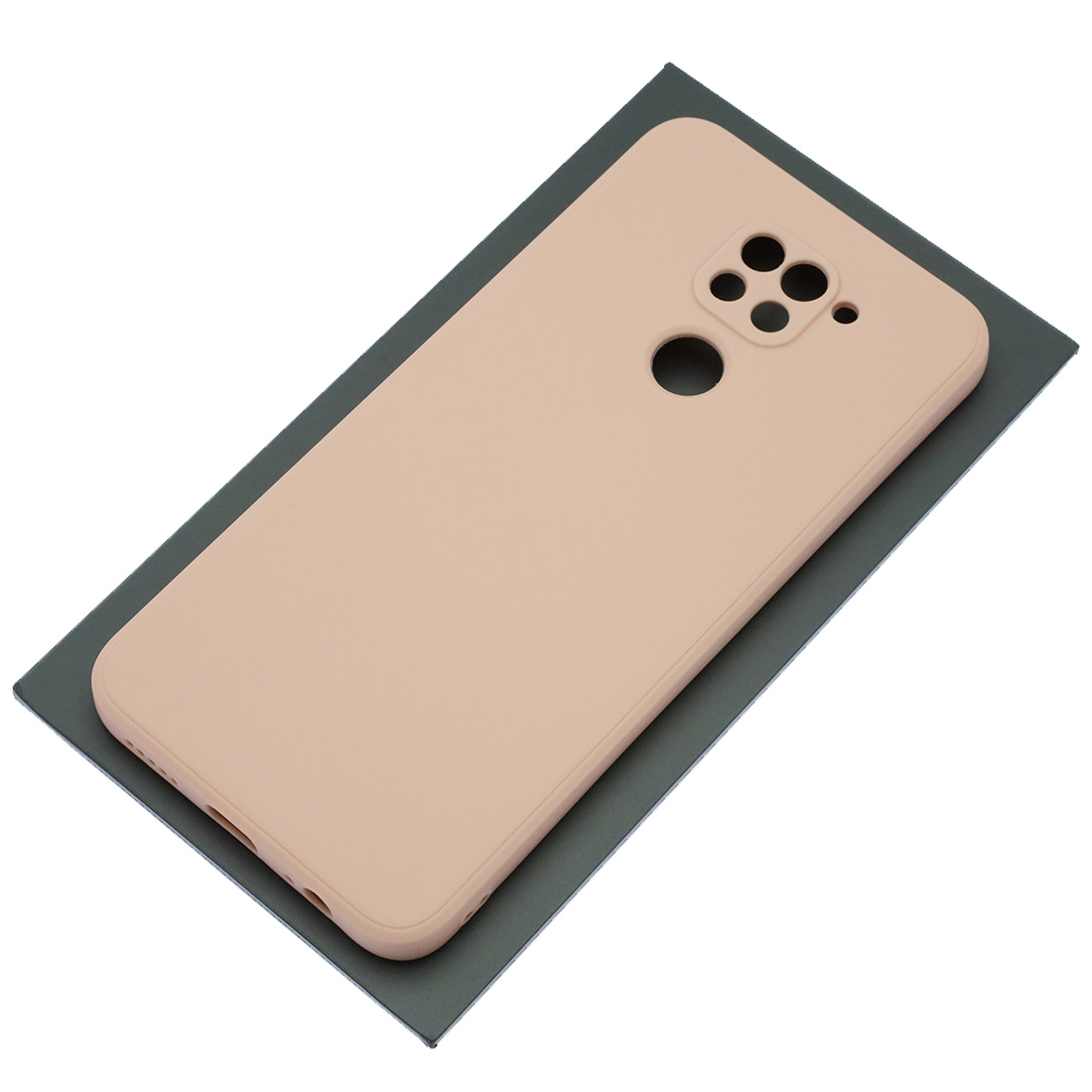 Чехол накладка для XIAOMI Redmi Note 9, защита камеры, силикон, бархат, цвет розовый песок Чехол накладка для XIAOMI Redmi Note 9, защита камеры, силикон, бархат, цвет розовый песок