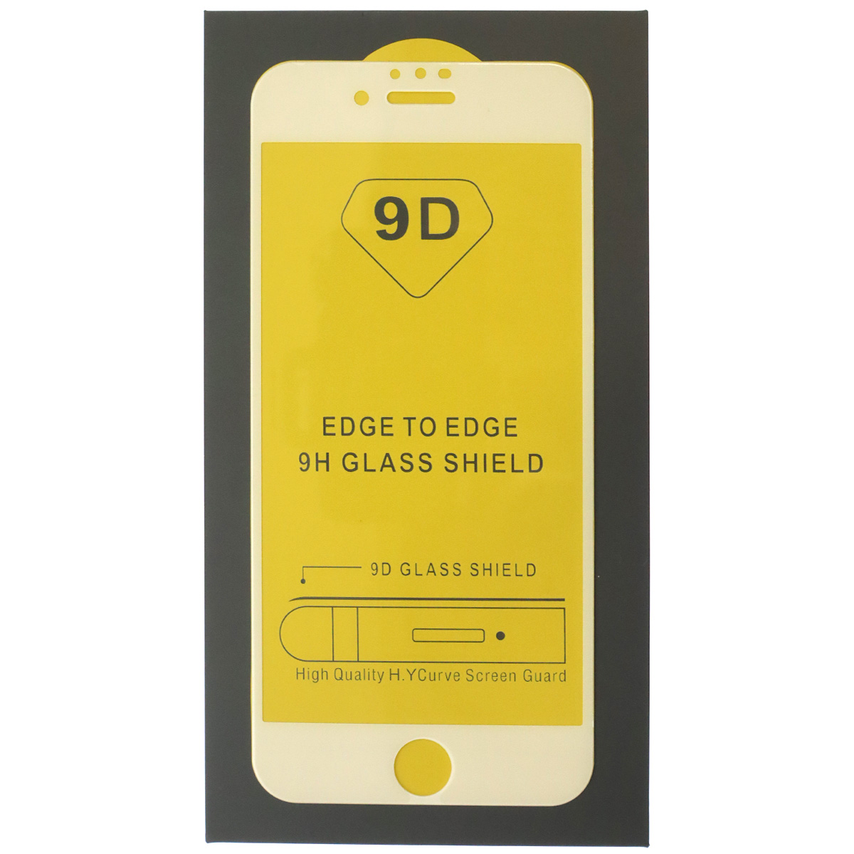 Защитное стекло 9D для APPLE iPhone SE 2020, цвет окантовки белый