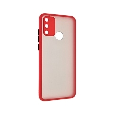 Чехол накладка SKIN SHELL для HUAWEI Honor 9A (MOA-LX9N), пластик, силикон, цвет окантовки красный.