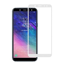 Защитное стекло для SAMSUNG Galaxy J6 2018 (SM-J600) Full Glue 9H кант белый.