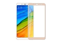 Защитное стекло "4D" для Xiaomi RedMi 5 в техпаке, цвет золото.