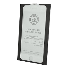 Защитное стекло 6D G-Rhino для APPLE iPhone SE 2020, цвет окантовки белый
