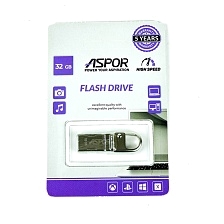 Флешка USB 2.0 32GB ASPOR TG027, цвет серебристый (-30%)