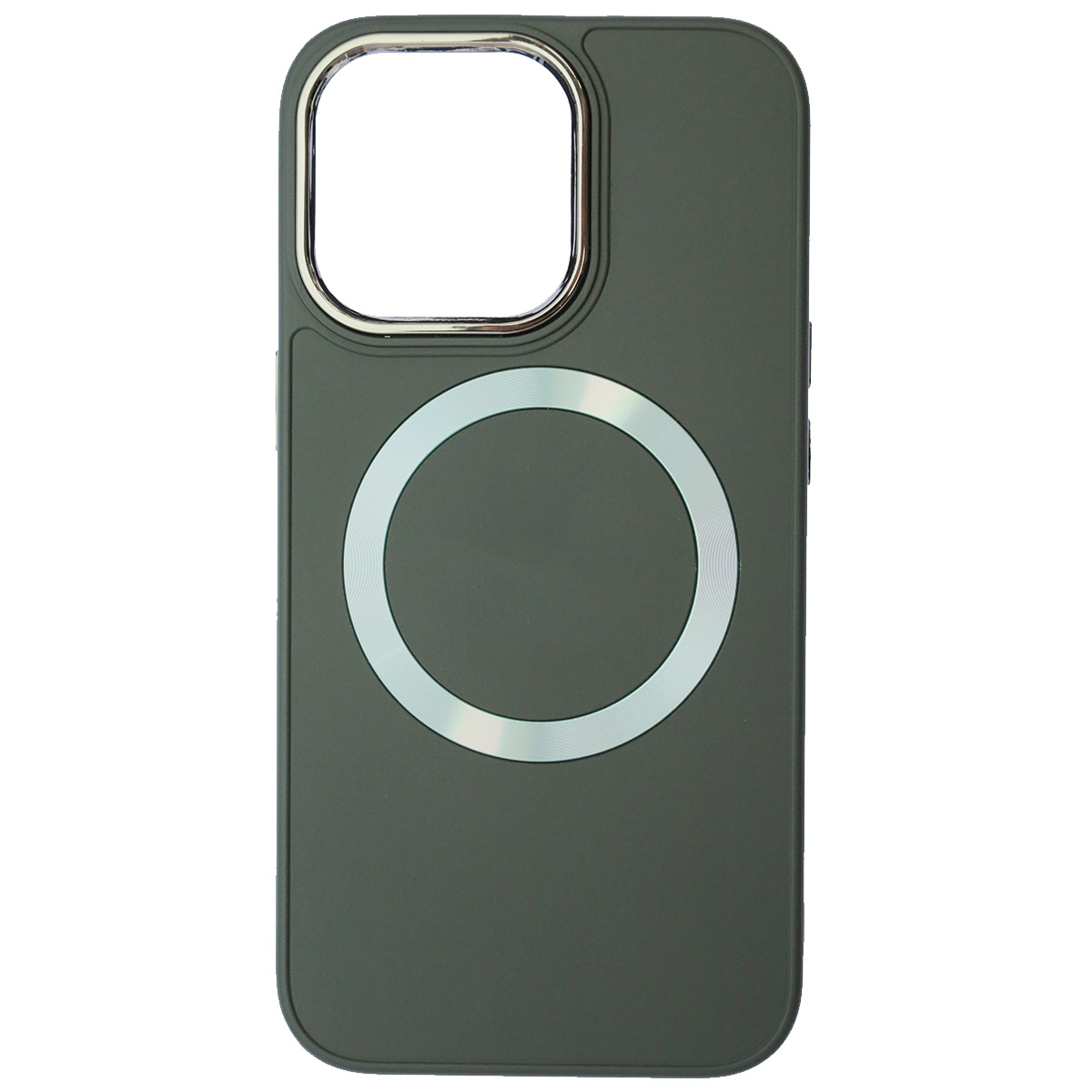 Чехол накладка с поддержкой MagSafe для APPLE iPhone 13 Pro (6.1"), силикон, пластик, цвет темно серый