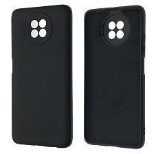 Чехол накладка Silicon Cover для XIAOMI Redmi Note 9T, силикон, бархат, цвет черный