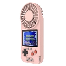 Портативная игровая приставка, геймпад SZDIIER D-5, 500 игр в 1, c вентилятором, аккумулятор 800 mAh, цвет розовый