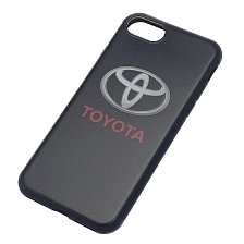 Чехол накладка для APPLE iPhone 7, iPhone 8, силикон, рисунок логотип TOYOTA.