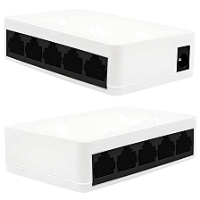 Коммутатор, свитч, 5 портов, 10/100Mbps, цвет белый