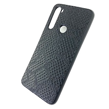 Чехол накладка для XIAOMI Redmi Note 8, силикон, текстура кожа, цвет черный. Чехол накладка для XIAOMI Redmi Note 8, силикон, текстура кожа, цвет черный.