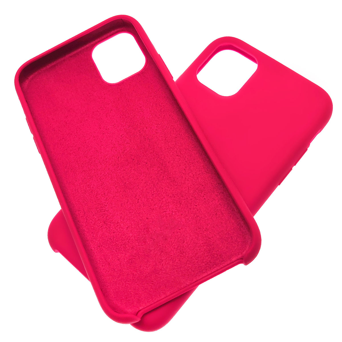 Чехол накладка Silicon Case для APPLE iPhone 11 Pro MAX 2019, силикон, бархат, цвет питайя.