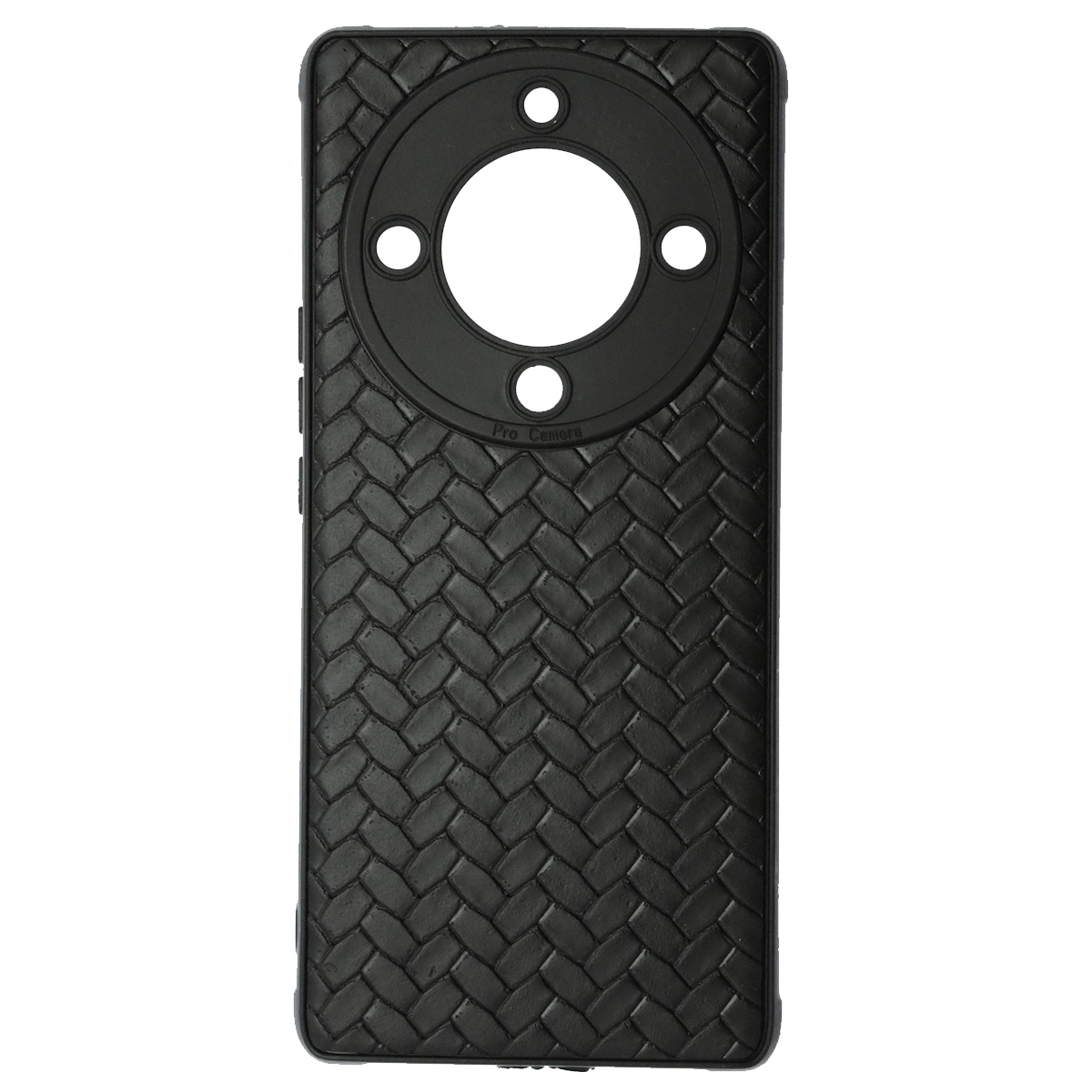 Чехол накладка для Honor X40 5G, защита камеры, силикон, плетение, цвет черный