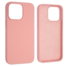 Чехол накладка Silicon Case для APPLE iPhone 15 Pro Max (6.7"), силикон, бархат, цвет розовый