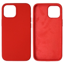 Чехол накладка Silicon Case для APPLE iPhone 13 mini (5.4), силикон, бархат, цвет красный