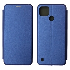 Чехол книжка STYLISH для Realme C21Y, C25Y, экокожа, визитница, цвет синий