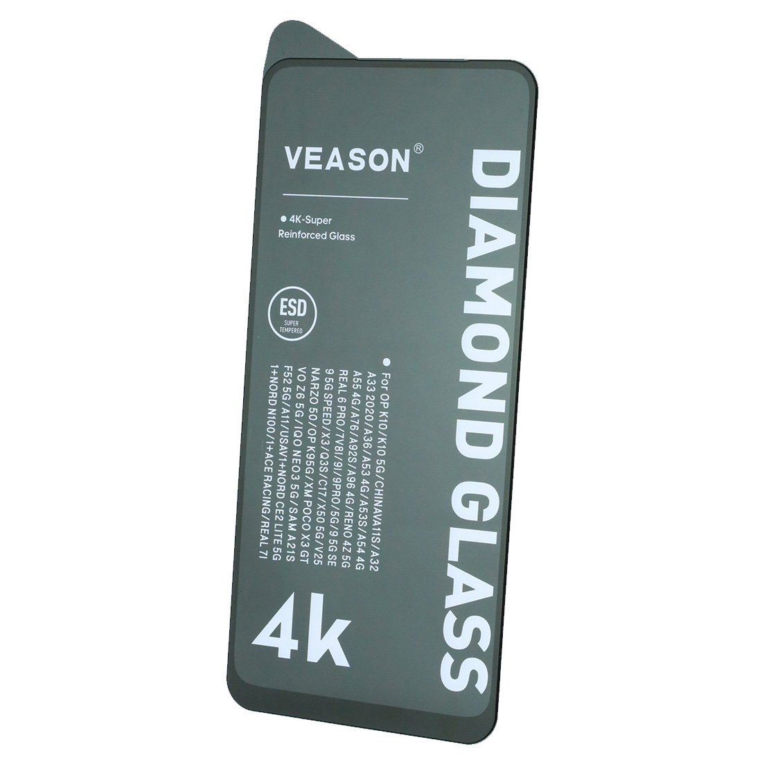 Защитное стекло VEASON Diamond Glass для Realme 7i, 8i, цвет окантовки черный