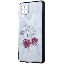 Чехол накладка для SAMSUNG Galaxy A42, силикон, рисунок зимняя вишня