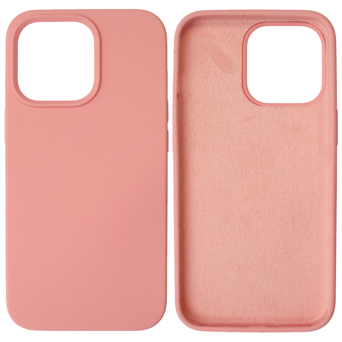 Чехол накладка Silicon Case для APPLE iPhone 13 Pro (6.1), силикон, бархат, цвет светло розовый