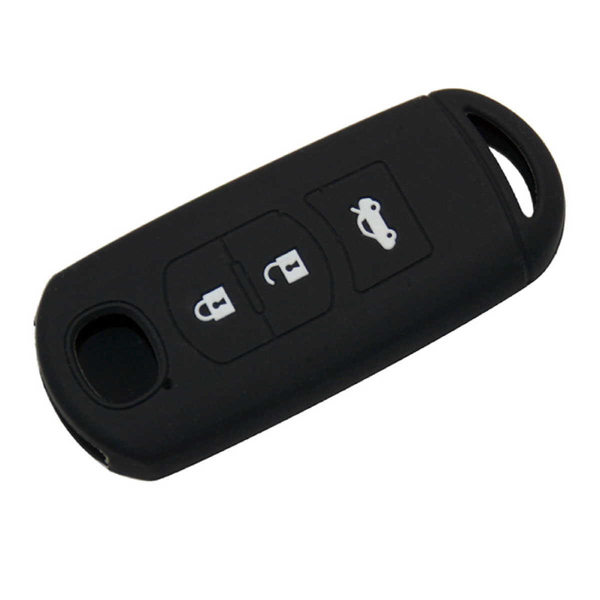 Чехол автосигнализации MAZDA 2, 3, 5, 6, 8, Atenza CX5 CX-7 CX-9 MX-5 RX, на 3 кнопки, силиконовая, цвет черный.