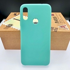Чехол накладка Silicon Cover для XIAOMI Redmi Note 7, Note 7 Pro, силикон, бархат, цвет бирюзовый.