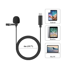 Петличный микрофон Candc DC-C3, Type-C aka USB-C, длина 6 метров, цвет черный (-50%) Петличный микрофон Candc DC-C3, Type-C aka USB-C, длина 6 метров, цвет черный (-50%)