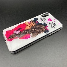 Чехол накладка для APPLE iPhone XS MAX, силикон, рисунок MAMA Mouse BABY.