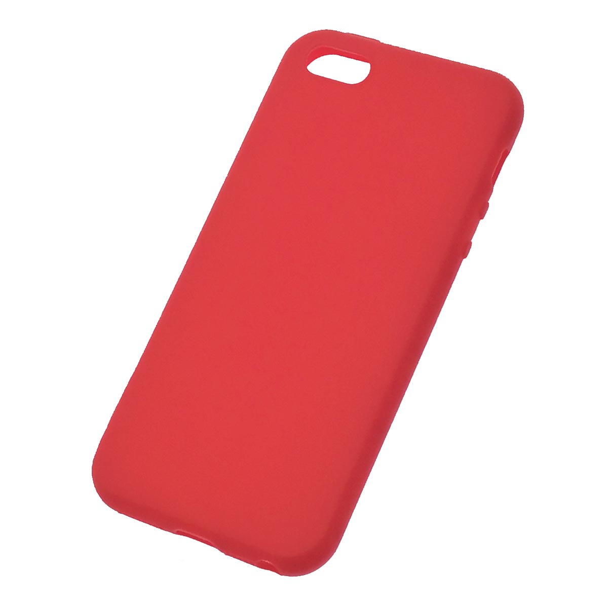 Чехол накладка SOFT TOUCH для APPLE iPhone 5S, iPhone SE, силикон, матовый, цвет красный