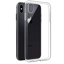 Чехол накладка для APPLE iPhone XS MAX, силикон, цвет прозрачный.