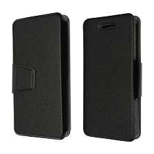 Чехол книжка универсальная для смартфонов размером 4.3 - 4.5, экокожа, магнит, визитница, цвет черный.