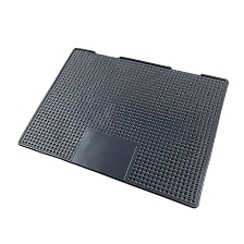 Автомобильный силиконовый коврик липучка большой для смартфонов, размер 15x20 см, цвет черный.