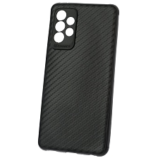 Чехол накладка для SAMSUNG Galaxy A72 (SM-A725F), силикон, карбон, цвет черный