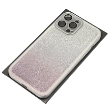 Чехол накладка Shine для APPLE iPhone 13 Pro Max, силикон, блестки, защита камеры, цвет серебристо сиреневый