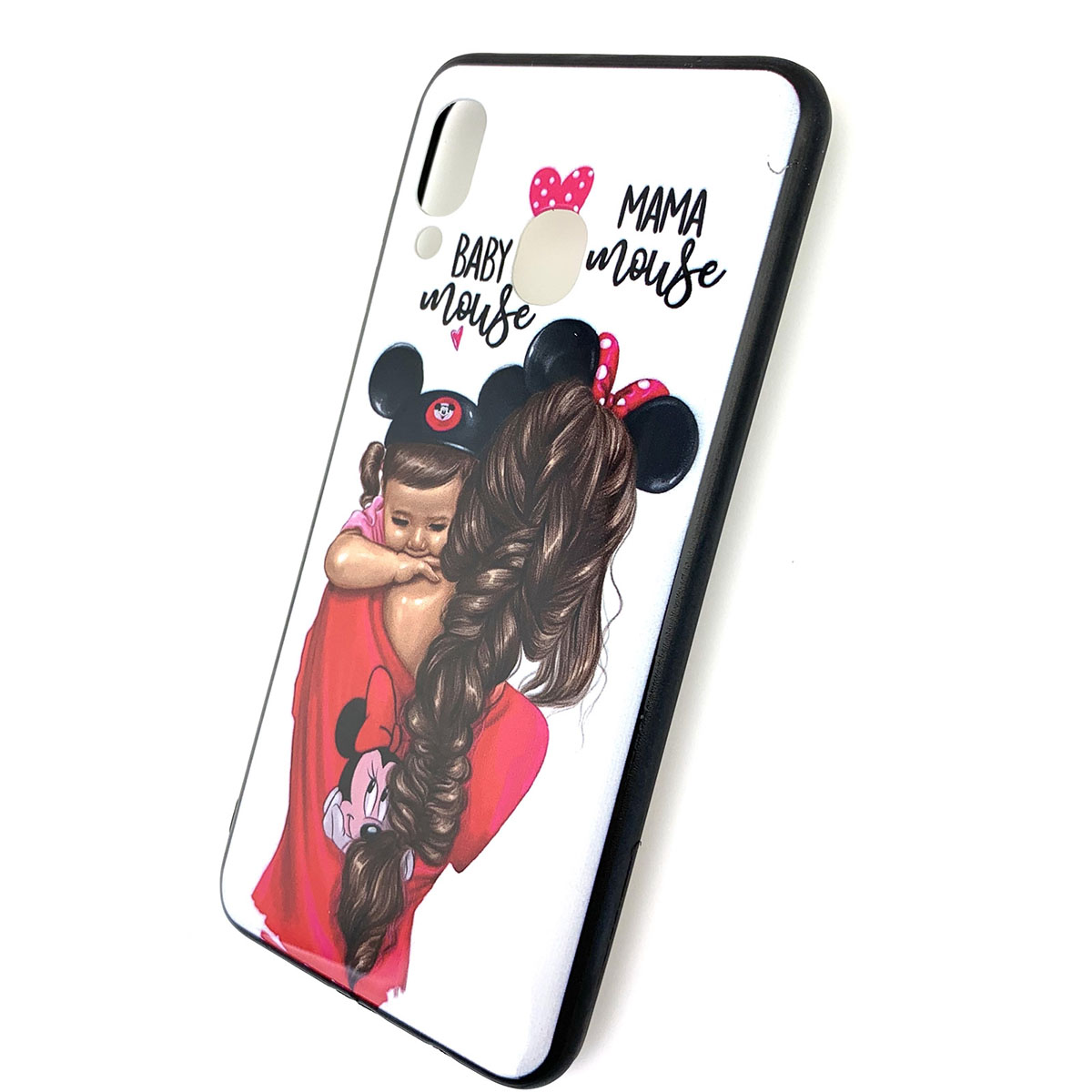 Чехол накладка для SAMSUNG Galaxy A30 (SM-A305), силикон, рисунок MAMA mouse BABY. Чехол накладка для SAMSUNG Galaxy A30 (SM-A305), силикон, рисунок MAMA mouse BABY.