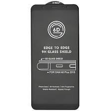 Защитное стекло 6D G-Rhino для SAMSUNG Galaxy A6 Plus 2018 (SM-A605), цвет окантовки черный