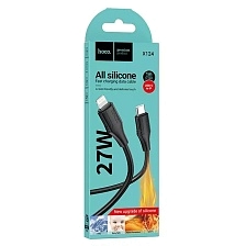 Кабель HOCO X124 Bien USB Type C на Lightning 8 pin, 27W, длина 1 метр, PD27W, цвет черный