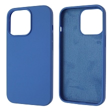 Чехол накладка Silicon Case для APPLE iPhone 13 Pro (6.1), силикон, бархат, цвет синий