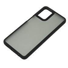 Чехол накладка для SAMSUNG Galaxy A12 4G (SM-A125), M12 (SM-A125F), силикон, пластик, цвет окантовки черный