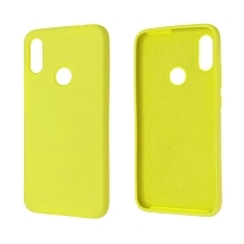 Чехол накладка Silicon Cover для XIAOMI Redmi Note 7, силикон, бархат, цвет желтый