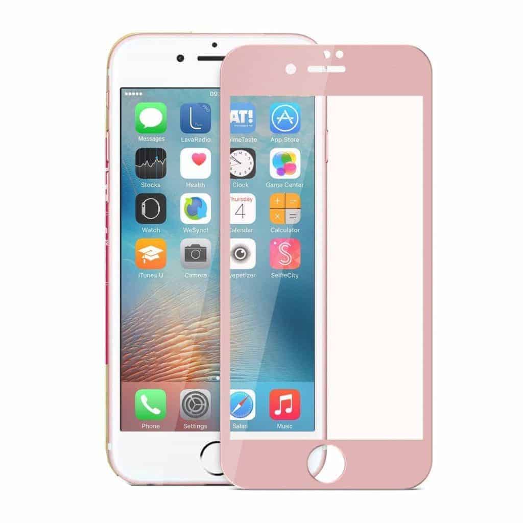 защитное стекло 3D для iPhone 7 4,7 роз, золотой.