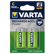 Аккумулятор перезаряжаемый VARTA R14, C, BL2, NI-MH, 3000mAh