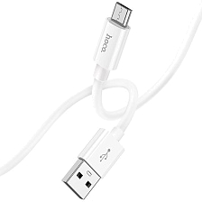 Кабель HOCO X87 Cool USB Micro USB, 2.4A, длина 1 метр, цвет белый