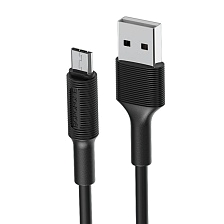 Кабель BOROFONE BX1 EzSync Micro USB, 2A, длина 1 метр, силикон, цвет черный Кабель BOROFONE BX1 EzSync Micro USB, 2A, длина 1 метр, силикон, цвет черный