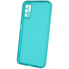 Чехол накладка Clear Case для XIAOMI POCO M3 Pro, XIAOMI Redmi Note 10T 5G, Redmi Note 10 5G, силикон 1.5 мм, защита камеры, цвет прозрачно бирюзовый