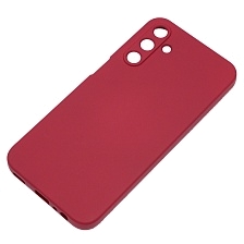 Чехол накладка NANO для SAMSUNG Galaxy A15, защита камеры, силикон, бархат, цвет вишневый