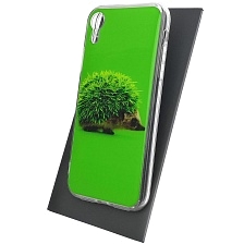 Чехол накладка для APPLE iPhone XR, силикон, глянцевый, рисунок Зеленый Ежик