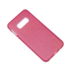 Чехол накладка Shine для SAMSUNG Galaxy S10e (SM-G970), силикон, блестки, цвет розовый