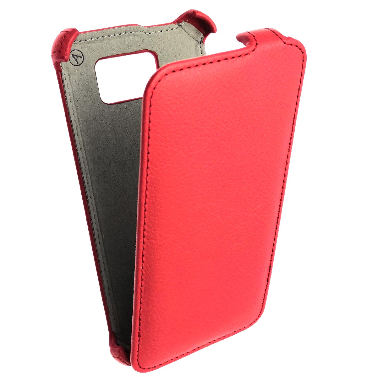 Чехол книжка Армор для SAMSUNG Galaxy S6 (SM-G920), экокожа, цвет красный.